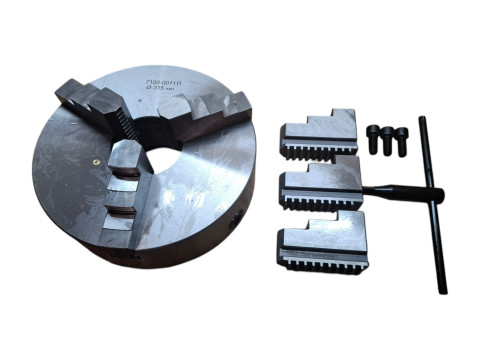 Патрон токарный ф315 3-х кул. 7100-0011П (К11-315, полная комплектация) PREMIO