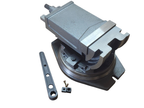 Тиски станочные глобусные поворотные L губок 160 мм, серия QHK, Китай