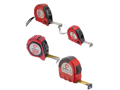 Рулетка с фиксатором 5м*25 мм "Супер Магнит" blister MT-0306 INTERTOOL